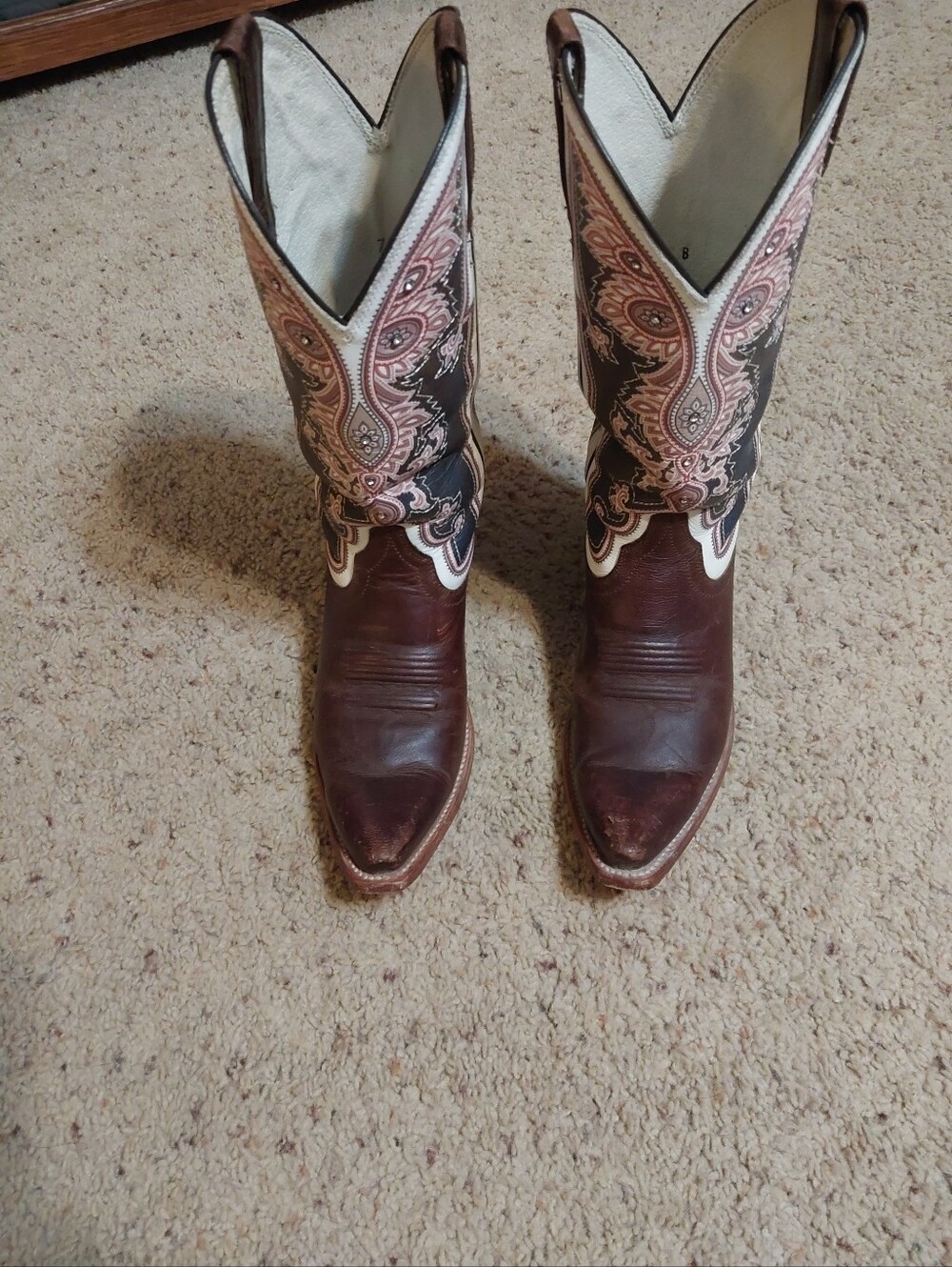 Ariat Ladies Western Dress Boots Sz 7 - Picture 4 of 4